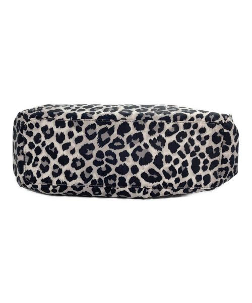 LeSportsac（レスポートサック）LeSportsac (レスポートサック) LEOPARD TWO HANDLE ZIP TOTE 2WAYバッグ グレー×ブラックの古着・服飾アイテム