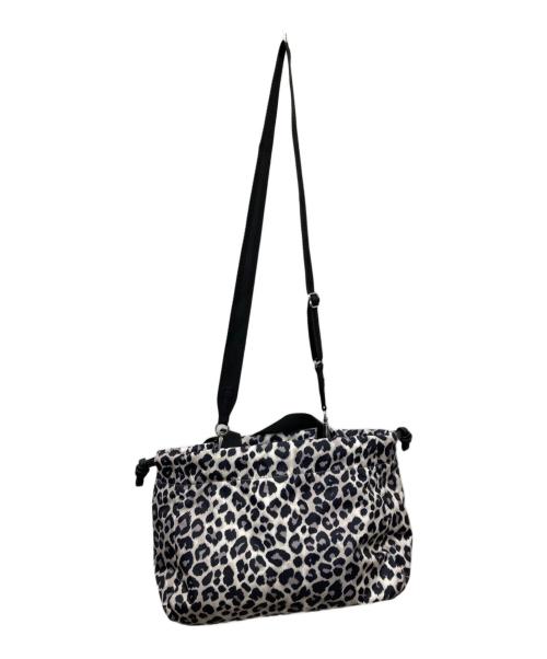 LeSportsac（レスポートサック）LeSportsac (レスポートサック) LEOPARD TWO HANDLE ZIP TOTE 2WAYバッグ グレー×ブラックの古着・服飾アイテム