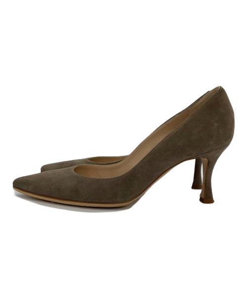 Manolo Blahnik（マノロ ブラニク）Manolo Blahnik  (マノロ ブラニク) ヒールパンプス ベージュ サイズ:34の古着・服飾アイテム