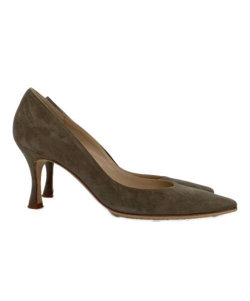 Manolo Blahnik（マノロ ブラニク）Manolo Blahnik  (マノロ ブラニク) ヒールパンプス ベージュ サイズ:34の古着・服飾アイテム
