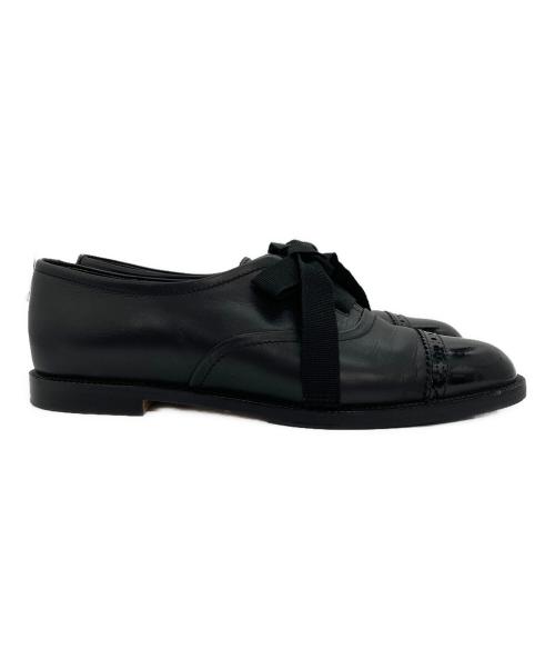Manolo Blahnik（マノロ ブラニク）Manolo Blahnik (マノロブラニク) ANDARE オックスフォードシューズ ブラック サイズ:22.5の古着・服飾アイテム