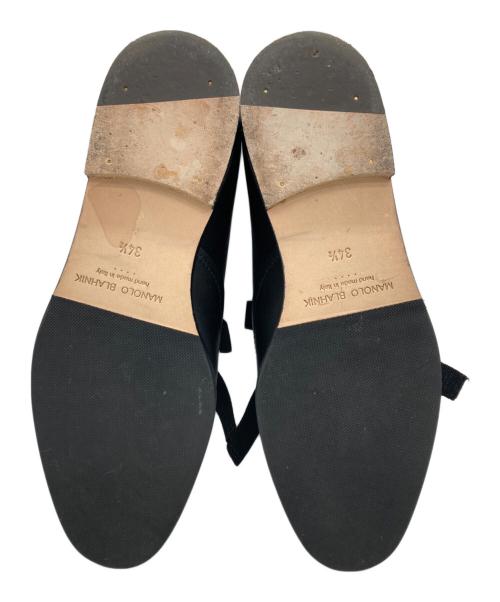 Manolo Blahnik（マノロ ブラニク）Manolo Blahnik (マノロブラニク) ANDARE オックスフォードシューズ ブラック サイズ:22.5の古着・服飾アイテム
