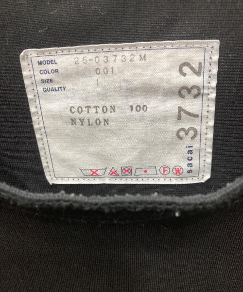 sacai（サカイ）sacai (サカイ) Taslan Nylon Cotton Jersey T-Shirt 異素材切替Tシャツ ブラック×ネイビー サイズ:SIZE 1の古着・服飾アイテム