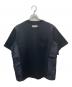 sacai（サカイ）の古着「Taslan Nylon Cotton Jersey T-Shirt 異素材切替Tシャツ」｜ブラック×ネイビー