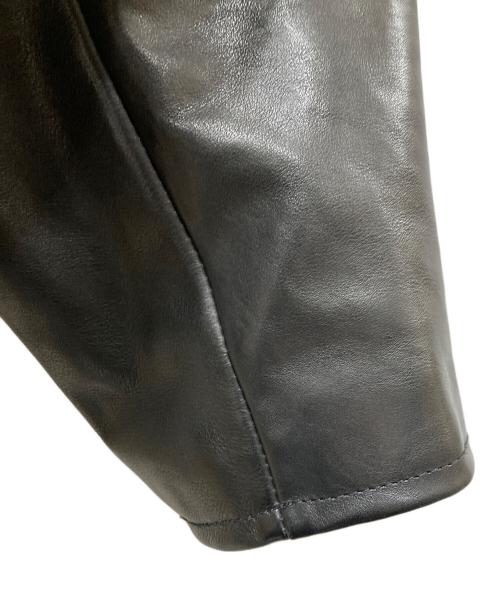 FREAK'S STORE（フリークスストア）FREAK'S STORE (フリークスストア) Calf Leather Minimal Single Riders Jacket ブラック サイズ:SIZE Lの古着・服飾アイテム