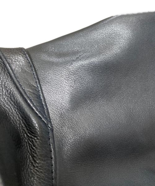 FREAK'S STORE（フリークスストア）FREAK'S STORE (フリークスストア) Calf Leather Minimal Single Riders Jacket ブラック サイズ:SIZE Lの古着・服飾アイテム