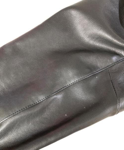 FREAK'S STORE（フリークスストア）FREAK'S STORE (フリークスストア) Calf Leather Minimal Single Riders Jacket ブラック サイズ:SIZE Lの古着・服飾アイテム