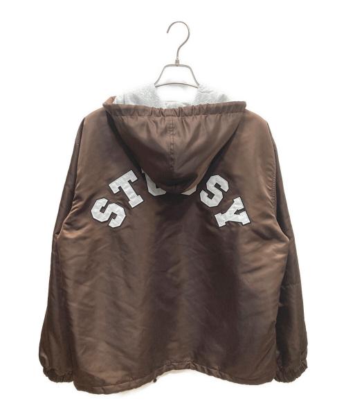 stussy（ステューシー）stussy (ステューシー) HOODED COACHES JACKET ブラウン サイズ:SIZE Mの古着・服飾アイテム
