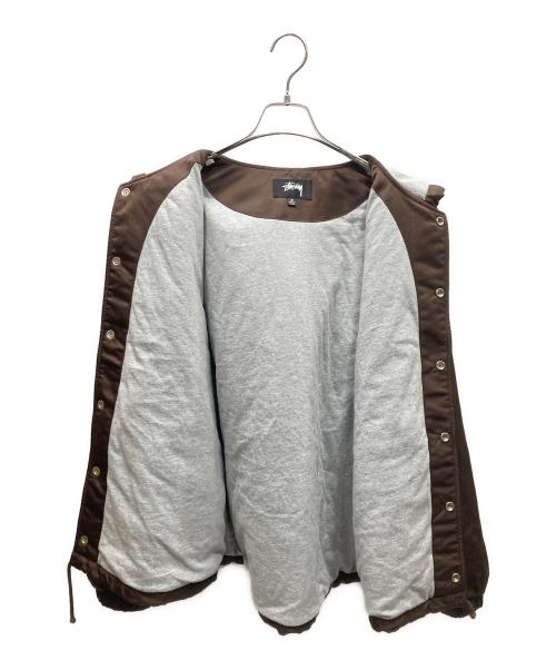 stussy（ステューシー）stussy (ステューシー) HOODED COACHES JACKET ブラウン サイズ:SIZE Mの古着・服飾アイテム
