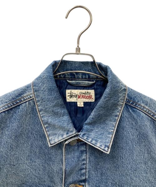 stussy（ステューシー）stussy (ステューシー) Lined Denim Trucker スカイブルー サイズ:Lの古着・服飾アイテム