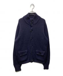 Cruciani（クルチアーニ）の古着「ウールニットジャケット」｜ネイビー