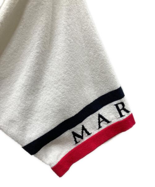 muta MARINE（ムータマリン）muta MARINE (ムータマリン) モックネック サマーニット ホワイト×レッド サイズ:SIZE 4の古着・服飾アイテム