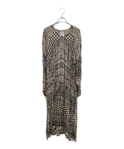 H（アッシュ）H (アッシュ) リメイク プルオーバーワンピース アイボリー×ブラック サイズ:表記無しの古着・服飾アイテム
