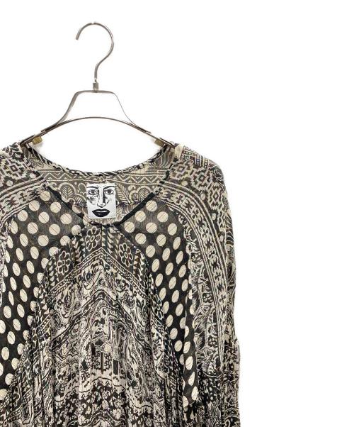H（アッシュ）H (アッシュ) リメイク プルオーバーワンピース アイボリー×ブラック サイズ:表記無しの古着・服飾アイテム