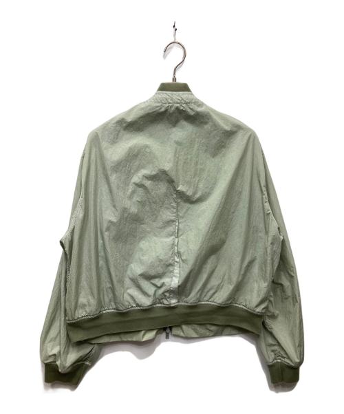 JIL SANDER（ジルサンダー）JIL SANDER (ジルサンダー) 19SS Sage Seattle GD Bomber Jacket ナイロンボンバージャケット グリーン サイズ:48の古着・服飾アイテム
