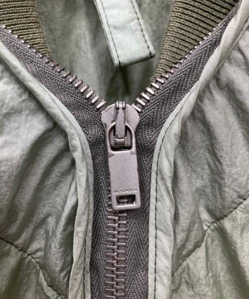 JIL SANDER（ジルサンダー）JIL SANDER (ジルサンダー) 19SS Sage Seattle GD Bomber Jacket ナイロンボンバージャケット グリーン サイズ:48の古着・服飾アイテム