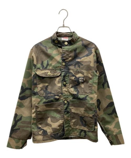 Pointer（ポインター）POINTER (ポインター) USED カバーオール カモフラ ジャケット グリーン×ブラウン サイズ:XXSの古着・服飾アイテム