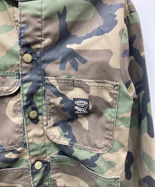 Pointer（ポインター）POINTER (ポインター) USED カバーオール カモフラ ジャケット グリーン×ブラウン サイズ:XXSの古着・服飾アイテム