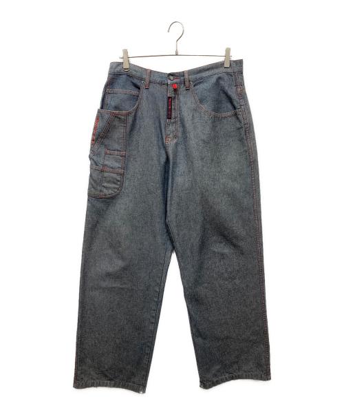 MOJEANS（モージーンズ）MOJEANS (モージーンズ) デニムペインターパンツ ネイビー×レッド サイズ:36の古着・服飾アイテム