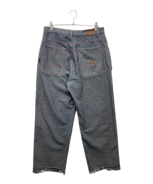 MOJEANS（モージーンズ）MOJEANS (モージーンズ) デニムペインターパンツ ネイビー×レッド サイズ:36の古着・服飾アイテム