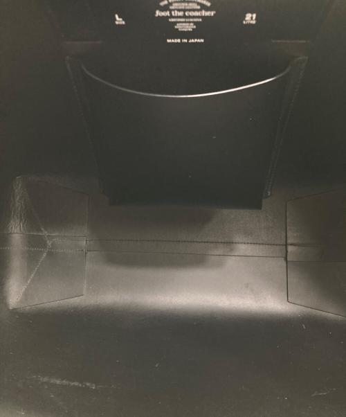 foot the coacher（フットザコーチャー）foot the coacher (フットザコーチャー) LEATHER TOTE L レザートートバッグ ブラックの古着・服飾アイテム