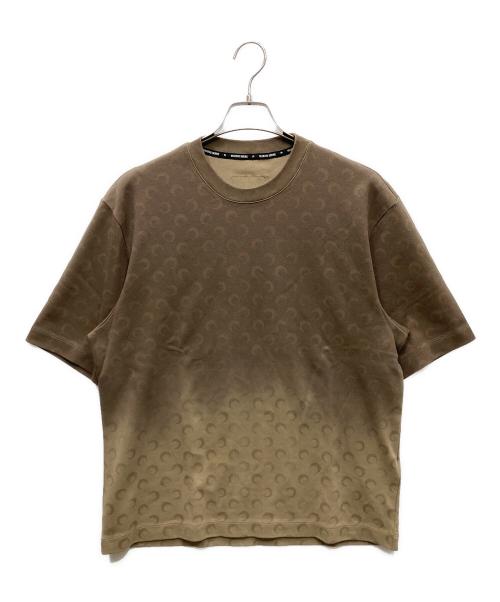 MARINE SERRE（マリーンセル）MARINE SERRE (マリーンセル) Faded Moon フェードムーンTシャツ ブラウン サイズ:Mの古着・服飾アイテム