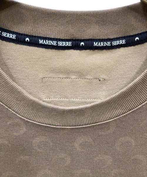 MARINE SERRE（マリーンセル）MARINE SERRE (マリーンセル) Faded Moon フェードムーンTシャツ ブラウン サイズ:Mの古着・服飾アイテム