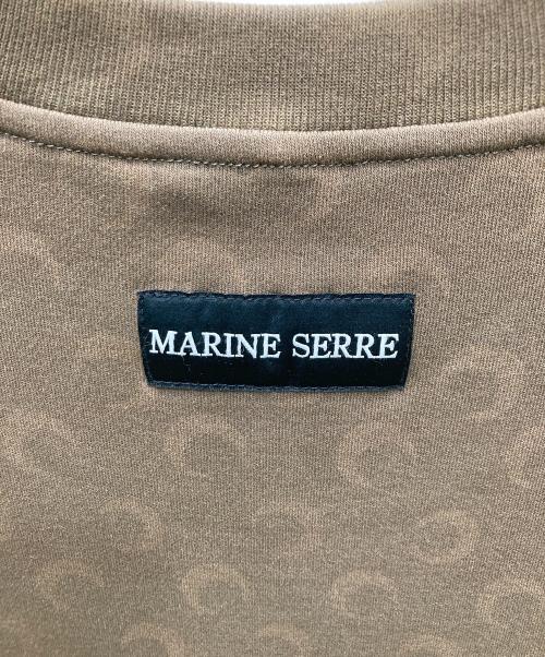 MARINE SERRE（マリーンセル）MARINE SERRE (マリーンセル) Faded Moon フェードムーンTシャツ ブラウン サイズ:Mの古着・服飾アイテム