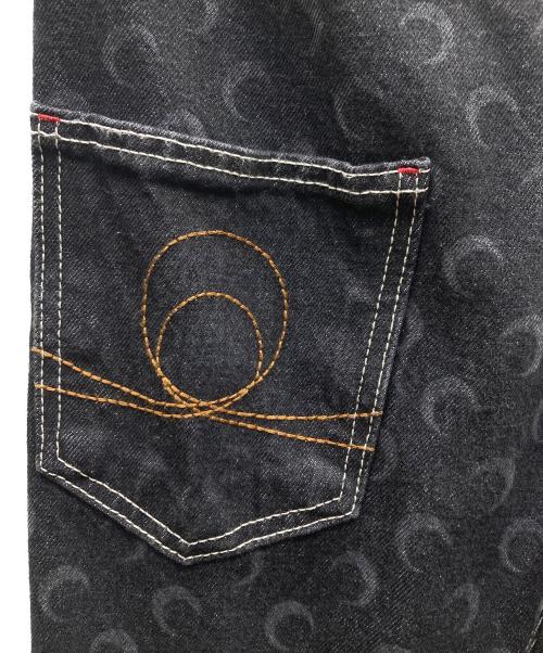 MARINE SERRE（マリーンセル）MARINE SERRE (マリーンセル) MOON LASER DENIM デニムパンツ ブラック サイズ:SIZE 46の古着・服飾アイテム