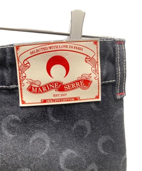 MARINE SERRE（マリーンセル）MARINE SERRE (マリーンセル) MOON LASER DENIM デニムパンツ ブラック サイズ:SIZE 46の古着・服飾アイテム