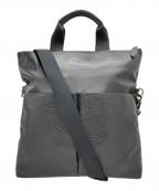 COACHコーチ）の古着「Charles Foldover Tote 2WAYレザートートバッグ」｜ブラック