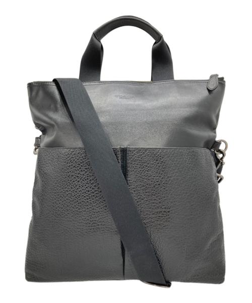 COACH（コーチ）COACH (コーチ) Charles Foldover Tote 2WAYレザートートバッグ ブラックの古着・服飾アイテム