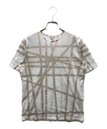 HERMES（エルメス）の古着「ボルデュック リボン 半袖 Tシャツ」｜ホワイト×ベージュ