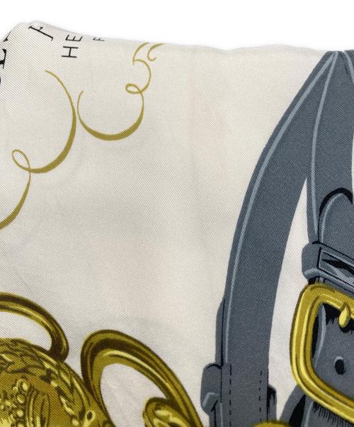 HERMES（エルメス）HERMES (エルメス) カレ90 Brides de Gala ピンク×ホワイトの古着・服飾アイテム