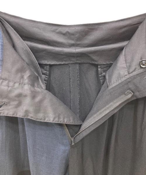 Yohji Yamamoto pour homme（ヨウジヤマモト プールオム）Yohji Yamamoto pour homme (ヨウジヤマモト プールオム) 切替えデザインバルーンパンツ ブラック×ネイビー サイズ:3の古着・服飾アイテム