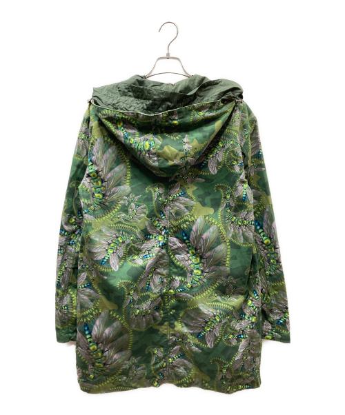 pretty green（プリティーグリーン）pretty green (プリティーグリーン) KATIE EARY (ケイティアーリー) cassidy parka jacket in green 総柄ジャケット グリーン サイズ:3の古着・服飾アイテム
