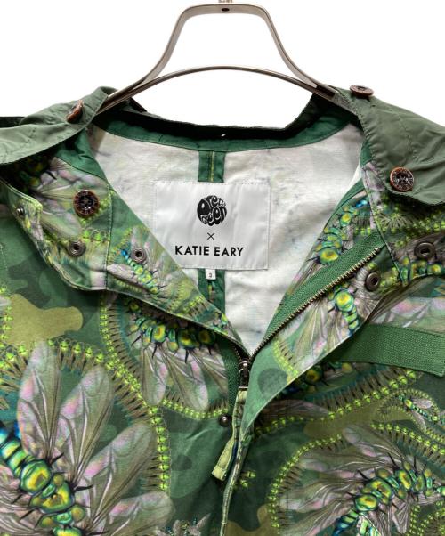 pretty green（プリティーグリーン）pretty green (プリティーグリーン) KATIE EARY (ケイティアーリー) cassidy parka jacket in green 総柄ジャケット グリーン サイズ:3の古着・服飾アイテム