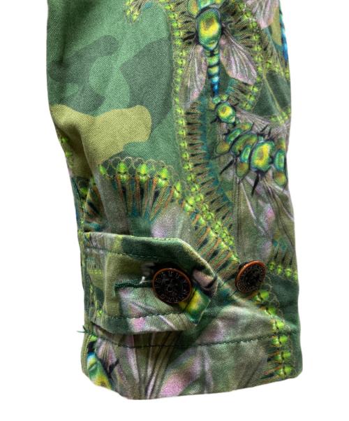 pretty green（プリティーグリーン）pretty green (プリティーグリーン) KATIE EARY (ケイティアーリー) cassidy parka jacket in green 総柄ジャケット グリーン サイズ:3の古着・服飾アイテム
