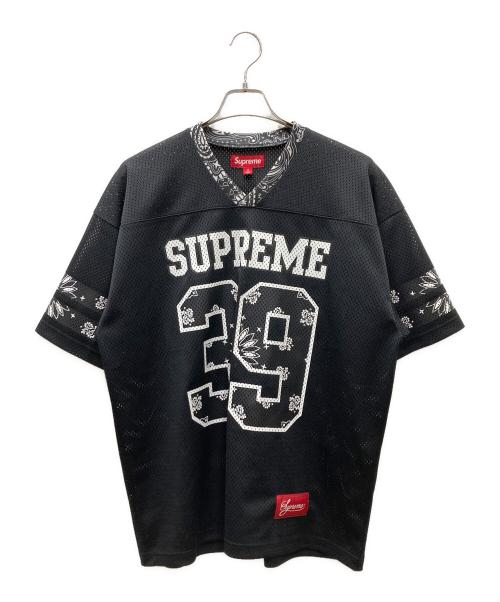 SUPREME（シュプリーム）Supreme (シュプリーム) Bandana Football Jersey Black 半袖メッシュTシャツ ブラック×ホワイト サイズ:Mの古着・服飾アイテム