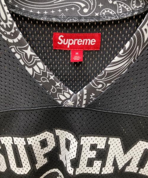 SUPREME（シュプリーム）Supreme (シュプリーム) Bandana Football Jersey Black 半袖メッシュTシャツ ブラック×ホワイト サイズ:Mの古着・服飾アイテム