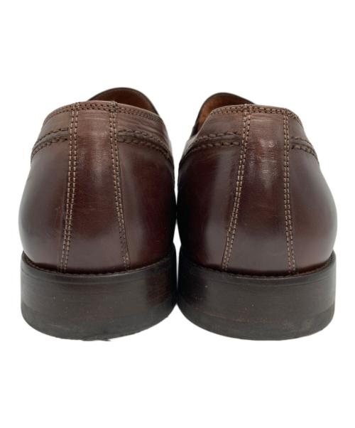 JOHNSTON&MURPHY（ジョンストン＆マーフィー）JOHNSTON&MURPHY (ジョンストン＆マーフィー) スクエアトゥスリッポン ブラウン サイズ:10Mの古着・服飾アイテム