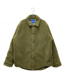 HUGO BOSS（ヒューゴ ボス）の古着「Ebolt Solid-Color Fleece Shirt Jacket  フリースジャケット」｜オリーブ