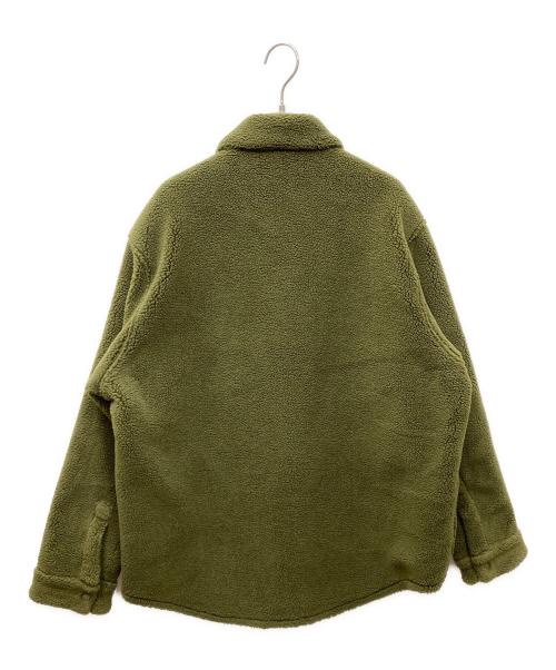 HUGO BOSS（ヒューゴ ボス）HUGO BOSS (ヒューゴ ボス) Ebolt Solid-Color Fleece Shirt Jacket  フリースジャケット オリーブ サイズ:Sの古着・服飾アイテム