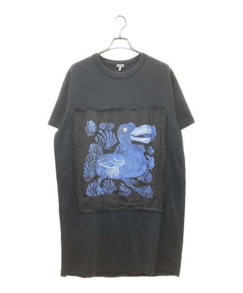 LOEWE（ロエベ）LOEWE (ロエベ) William De Morgan ドードー鳥プリントS/Sワンピース ブラック サイズ:Sの古着・服飾アイテム