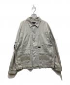 X-LARGEエクストララージ）の古着「MULTI POCKET MILITARY JACKET ミリタリージャケット」｜グレー