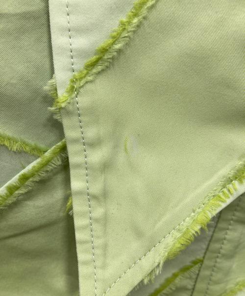 GANNI（ガニー）GANNI (ガニー) Stripe Taffeta デザインシャツ グリーン サイズ:S/Mの古着・服飾アイテム