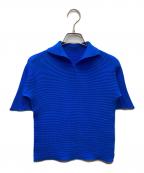ISSEY MIYAKE (T.)イッセイミヤケ）の古着「ストレッチ プリーツカットソー」｜ブルー
