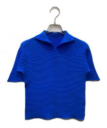 ISSEY MIYAKE (T.)（イッセイミヤケ）の古着「ストレッチ プリーツカットソー」｜ブルー