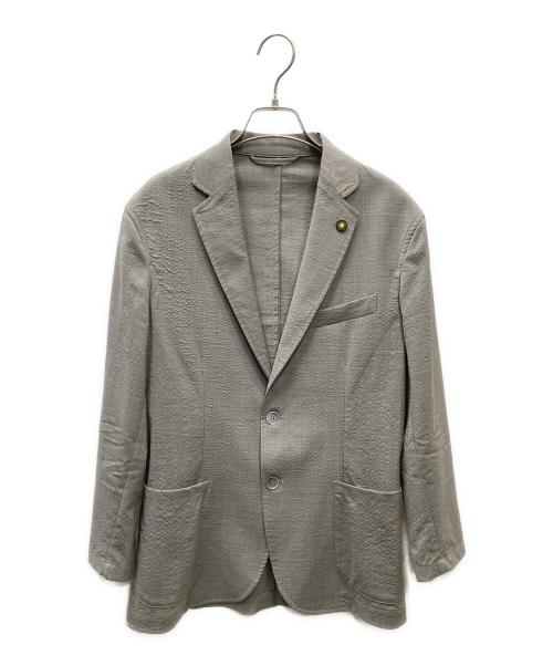 giannetto（ジャンネット）giannetto (ジャンネット) シアサッカー テーラードジャケット グレー サイズ:46の古着・服飾アイテム