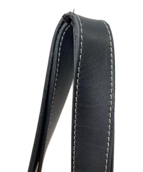 LOEWE（ロエベ）LOEWE (ロエベ) バーティカル ベルト レザー トートバッグ グレー×ブラックの古着・服飾アイテム